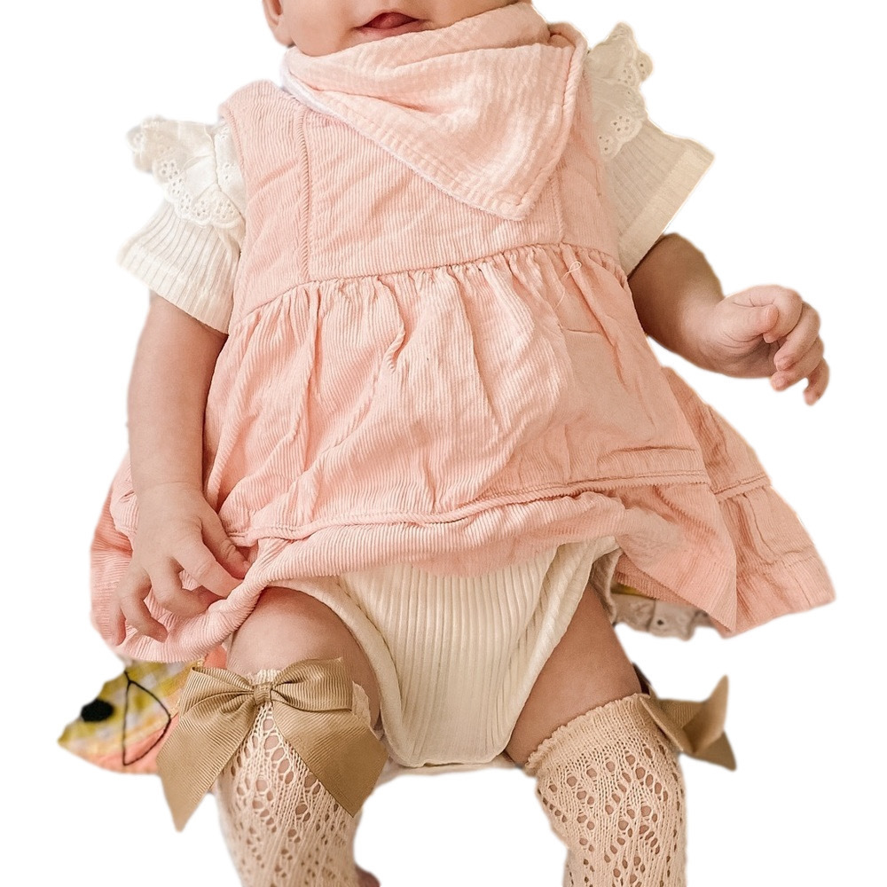 Rise little earthling pink cord dress 3-6 months.